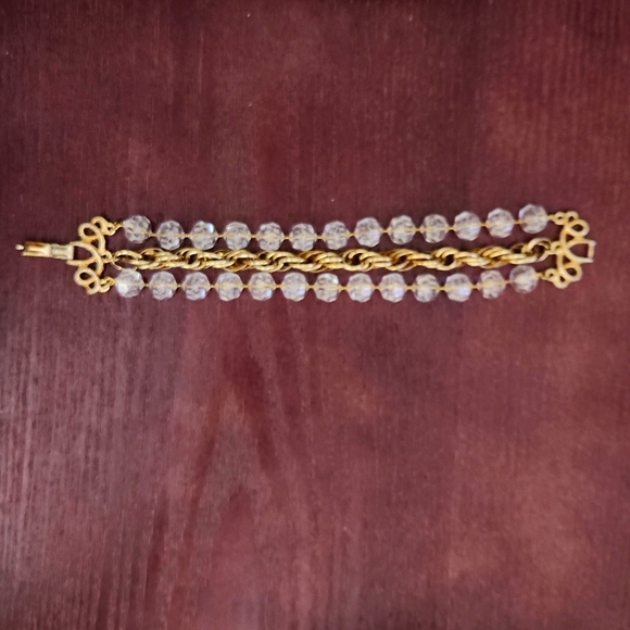 SARAH COVENTRY Vintage multi strand named GOLDEN ICE 7.5 " three strand bracelet - Picture 2 of 11